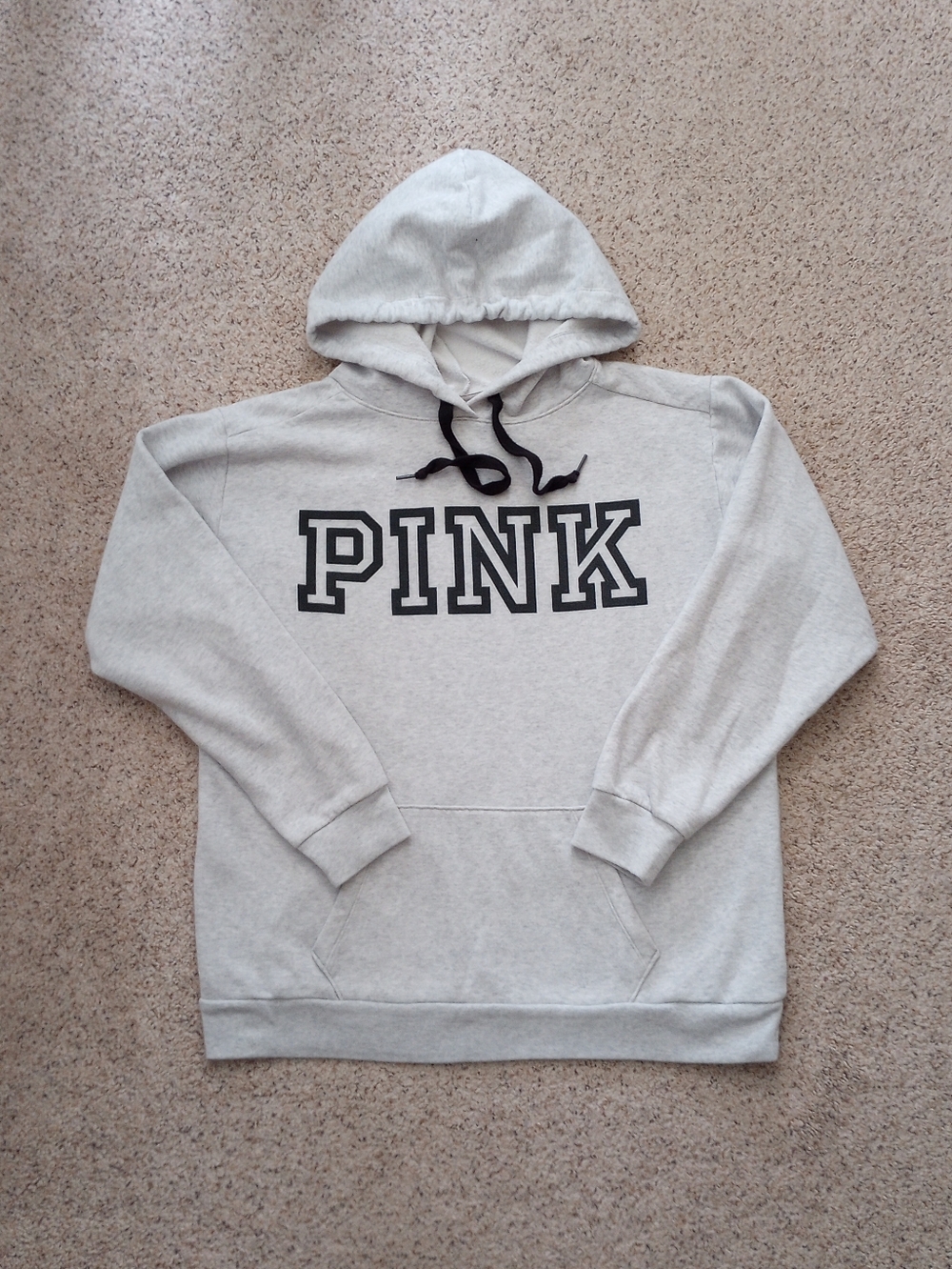 Pink Victoria's Secret Grey Hoodie - Picture 1 of 7
